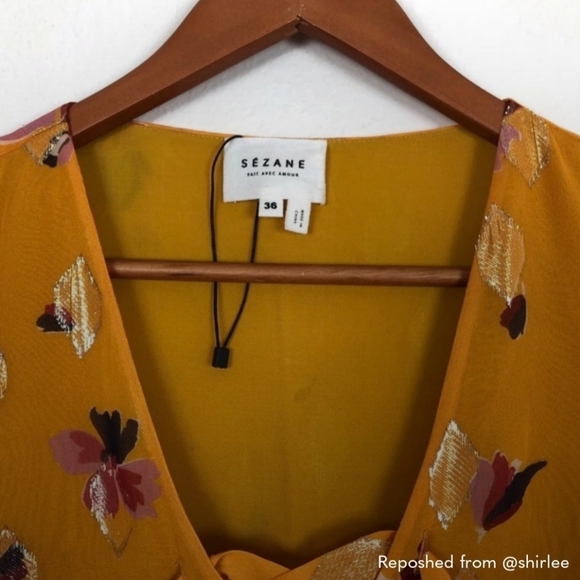 Sézane Yellow Floral Blouse - Picture 5 of 7